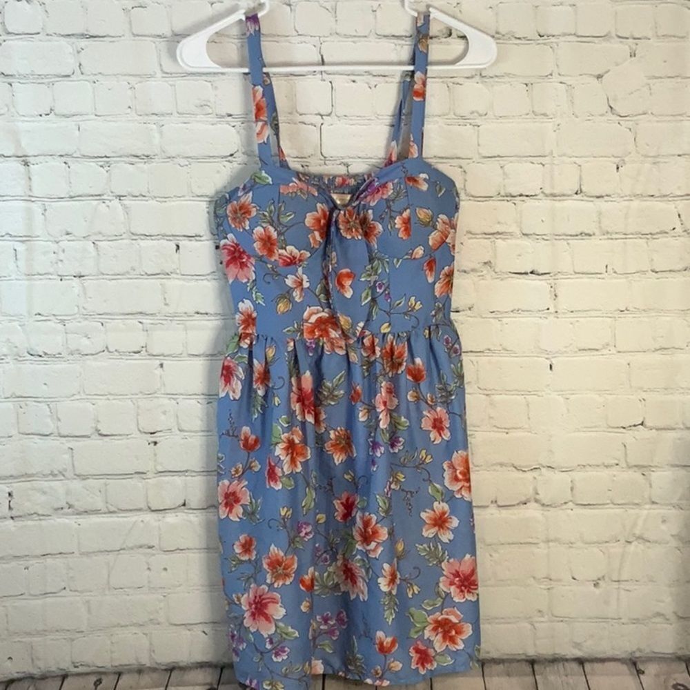 Band of Gypsies blue floral dress size medium